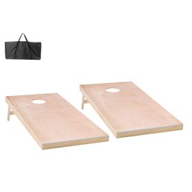 Cornhole Set, 4x2 ft Corn Hole Game Boards, Solid Wood Portable Toss Board, Indoor and Outdoor Cornhole Play for Adults