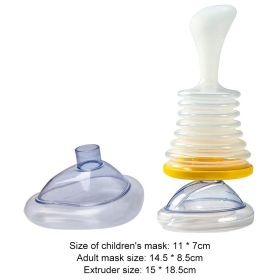 Travel Portable First Aid Choking Device Adults & Children 2 Size Choking Rescue Device Kits Home Simple Asphyxia Rescue Device (Color: Yellow suit, Ships From: China)